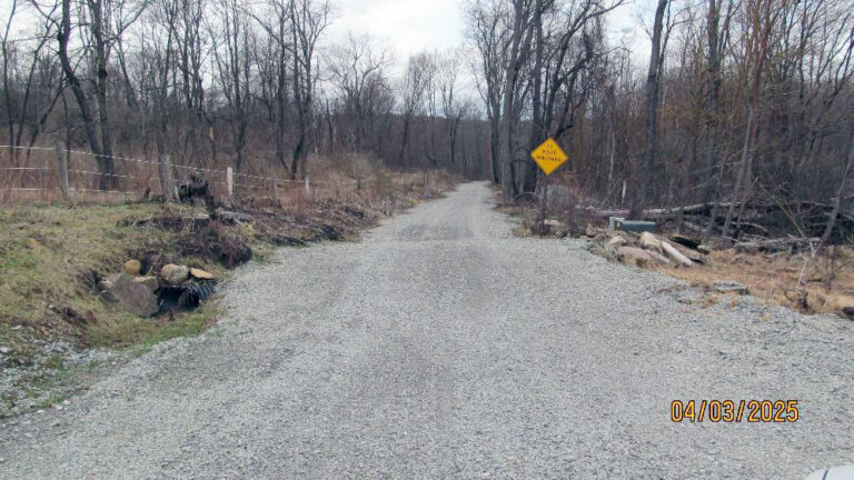 Camp Run Road in Donegal Township built up and stabilized